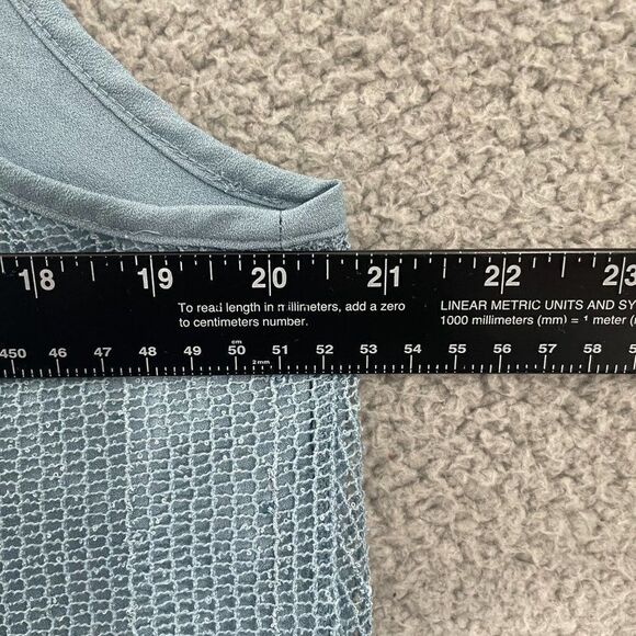 Simply‎ Noelle Women L/XL Sky Blue Sequined Layered Casual Tank - Picture 7 of 8